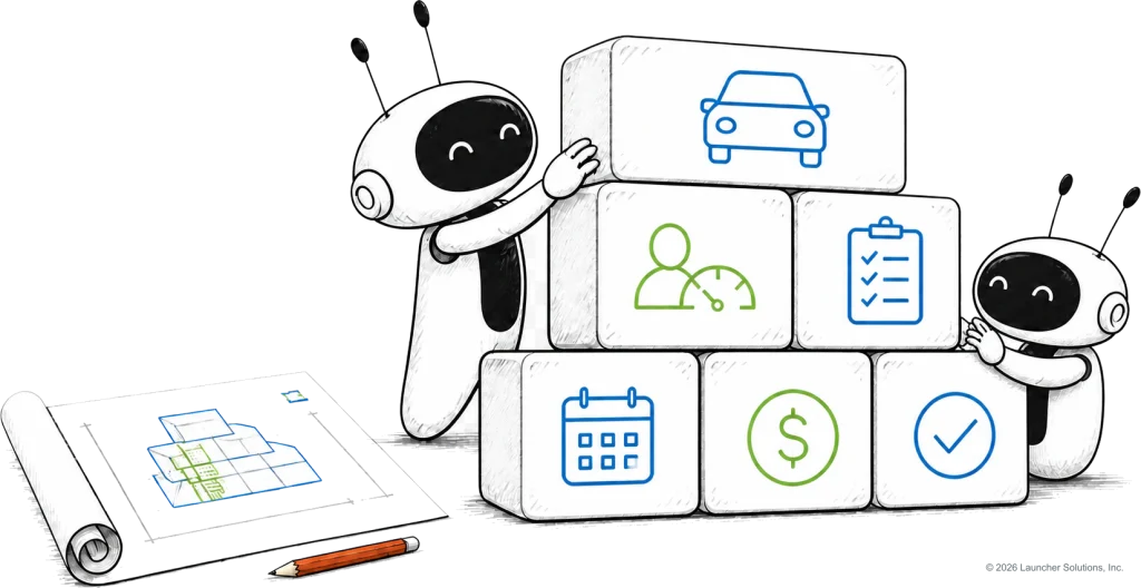 autoBUILT assembling loan terms - collateral, applicant, term, payment and approval - from a blueprint