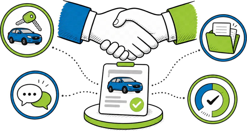 Dealer relationships managed in myDEALER - shared documents, messaging and deal status