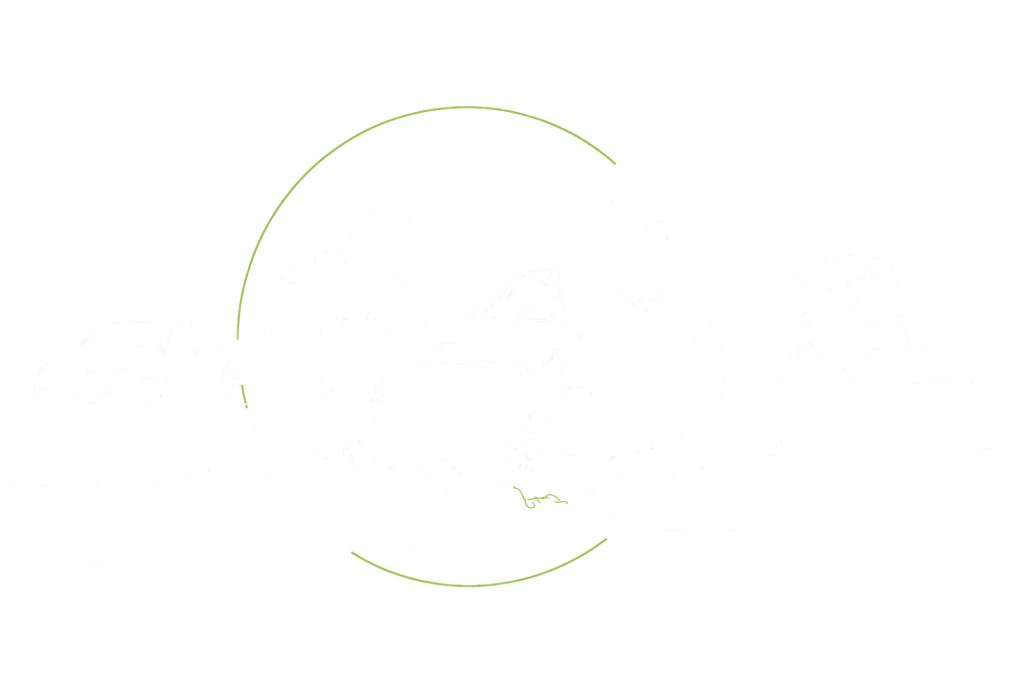 A customer and a dealer signing a deal document at a counter, with vehicles, a boat and equipment behind them.